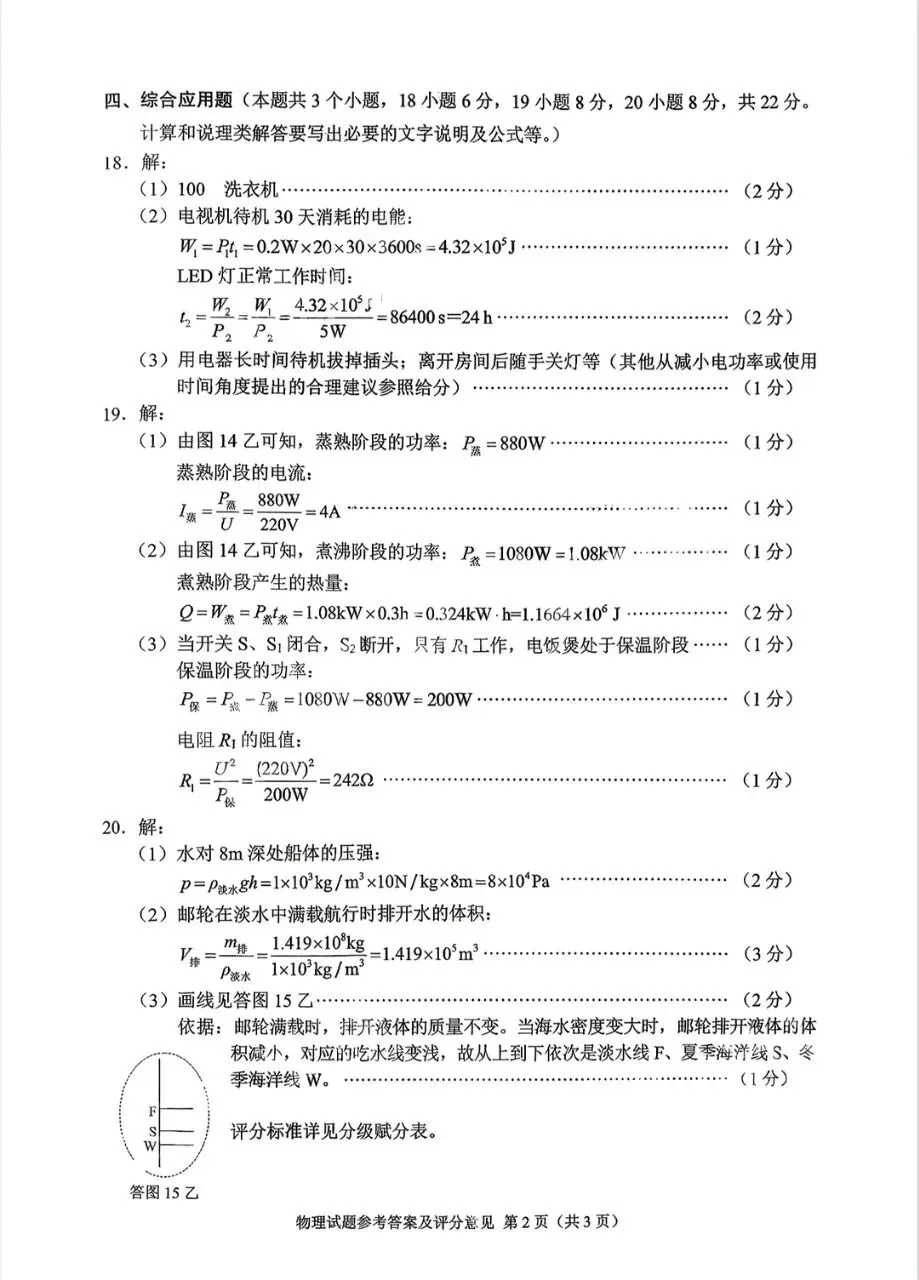 2026重庆中考7科真题标准答案下载-第14张图片-四季读书网