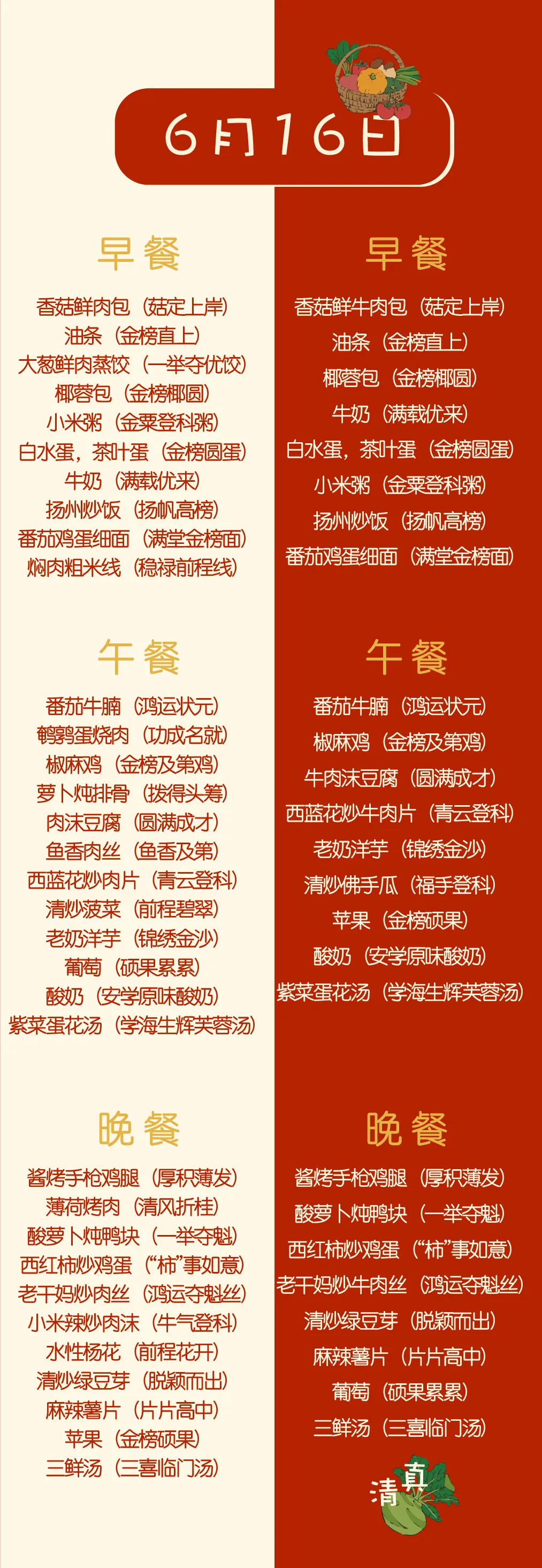 育英中考食谱|金榜题名!中考加油!!-第2张图片-四季读书网