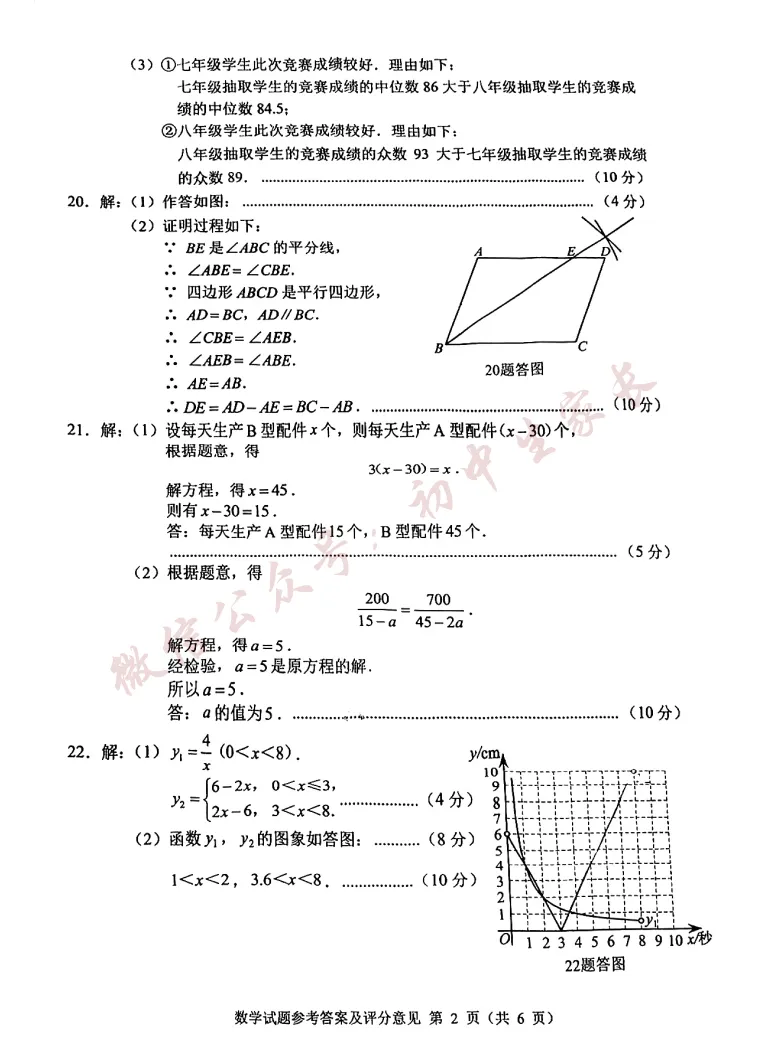 2026年中考数学真题试卷及答案新鲜出炉,未考地区速看!-第9张图片-四季读书网