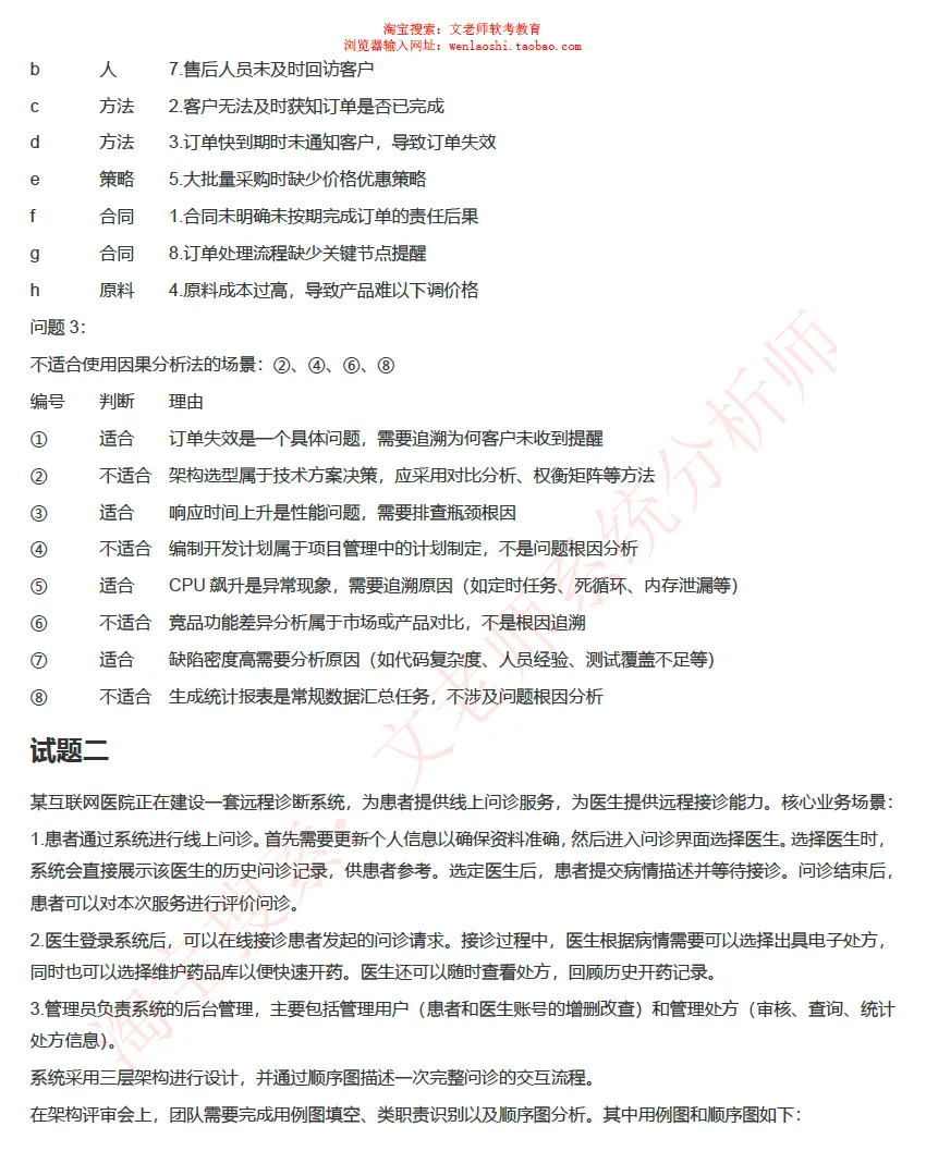 202605系统分析师真题还原-文老师-第24张图片-四季读书网