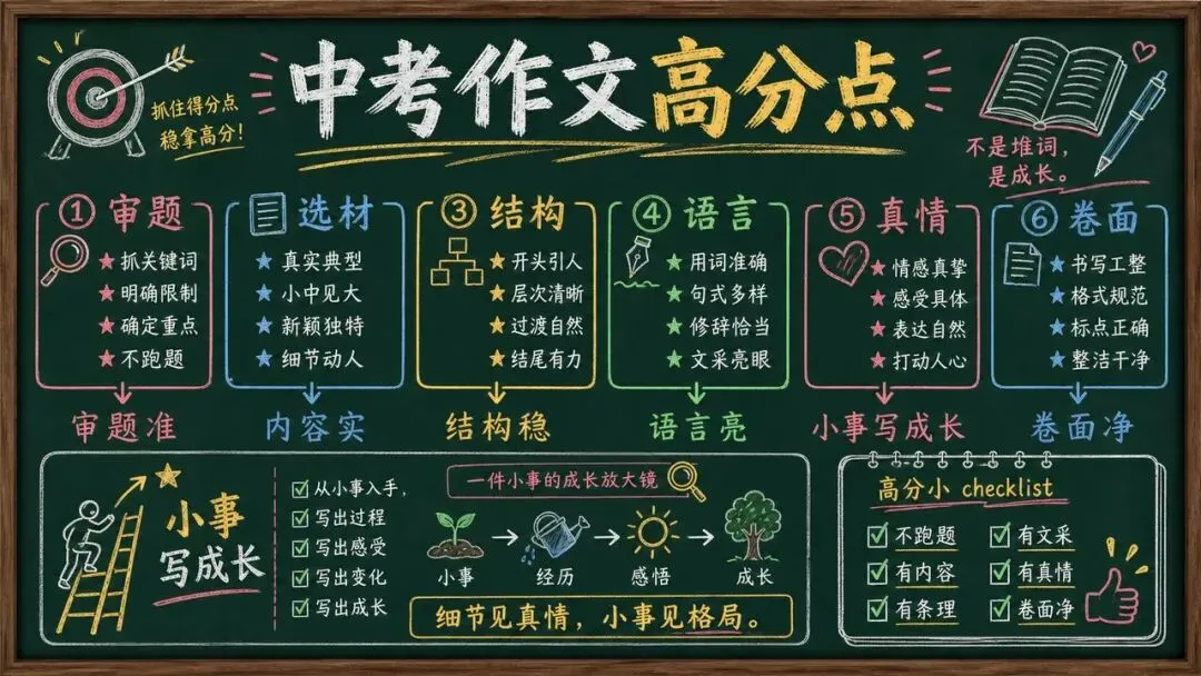 中考作文怎样拿高分?家长和学生都要看懂的“得分点”-第1张图片-四季读书网 中考作文怎样拿高分?家长和学生都要看懂的“得分点”-第1张图片-四季读书网