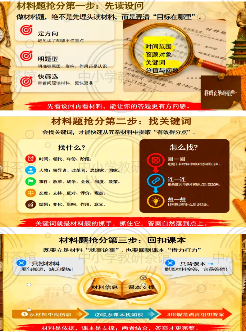 中考历史最后抢救指南:把本该拿的分,稳稳装进口袋(考前复习课件)-第4张图片-四季读书网 中考历史最后抢救指南:把本该拿的分,稳稳装进口袋(考前复习课件)-第4张图片-四季读书网