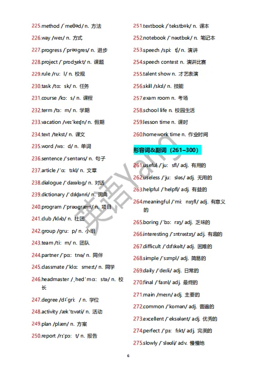 中考 1200 高频词汇 · 考前7 天打卡(精简版)-第7张图片-四季读书网