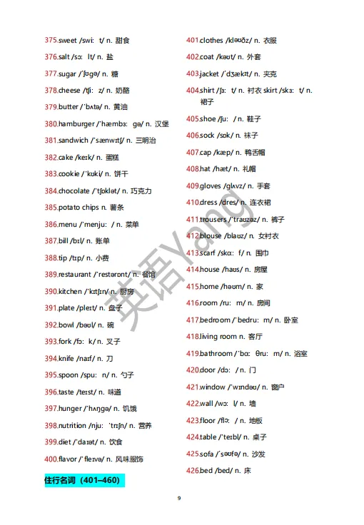 中考 1200 高频词汇 · 考前7 天打卡(精简版)-第10张图片-四季读书网