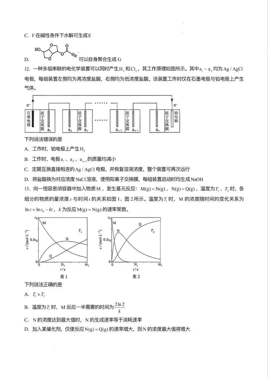 【今日更新】2026高考化学真题 (打包)-第6张图片-四季读书网 【今日更新】2026高考化学真题 (打包)-第6张图片-四季读书网