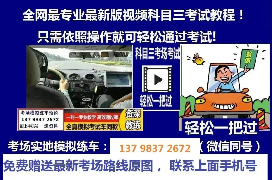 济宁微山第11科目三考场考试视频最新路线图模拟练车新手陪练教学-第13张图片-四季读书网