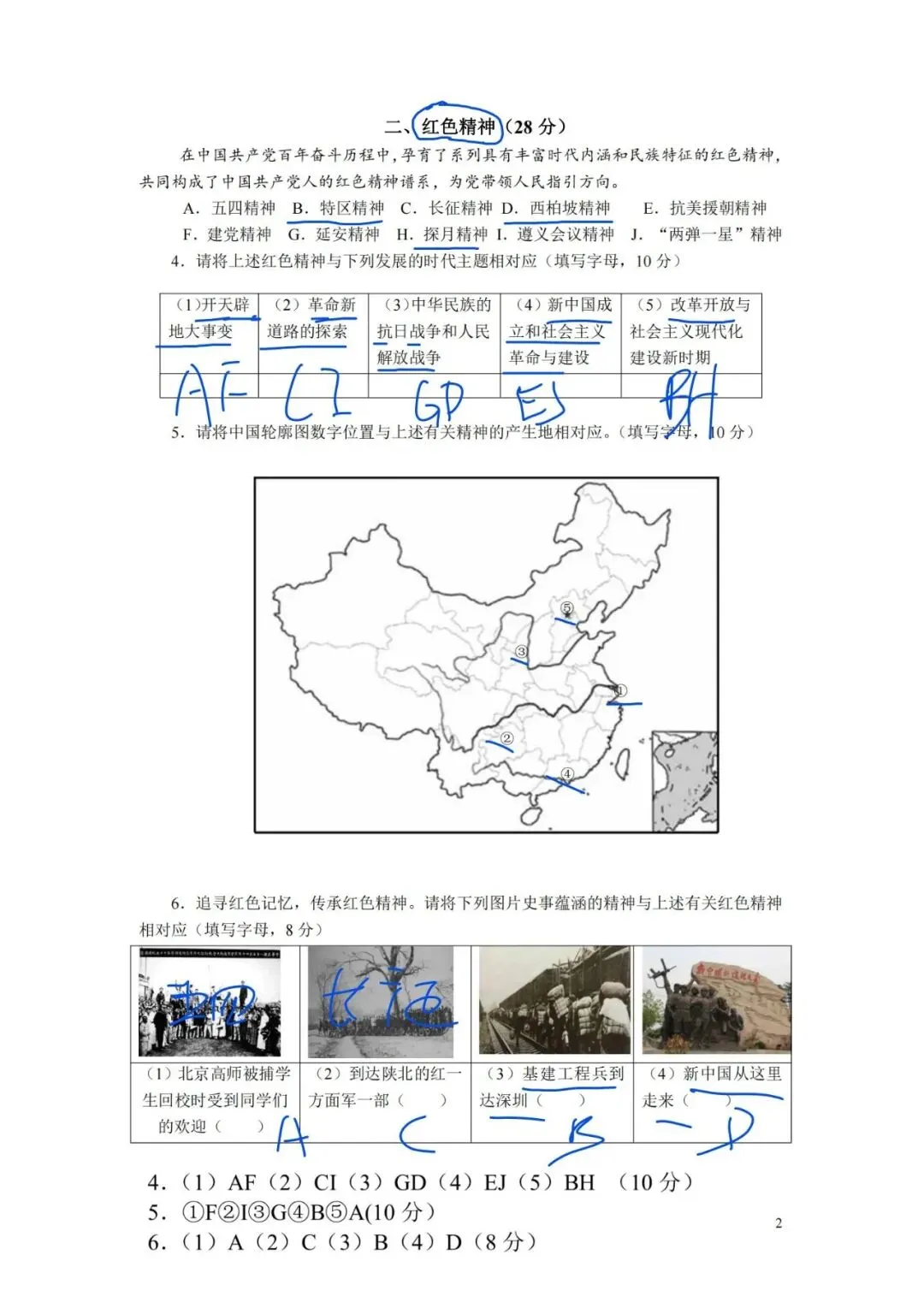 上海高中历史合格考复习试卷(笔迹)-第25张图片-四季读书网