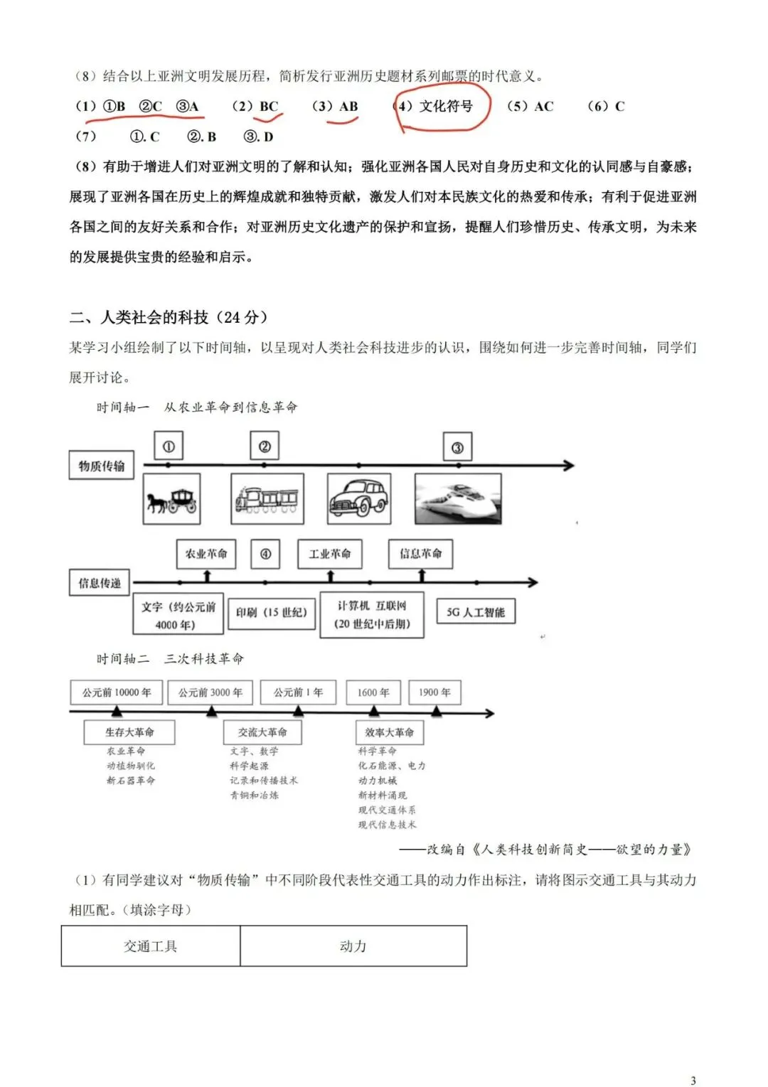 上海高中历史合格考复习试卷(笔迹)-第58张图片-四季读书网