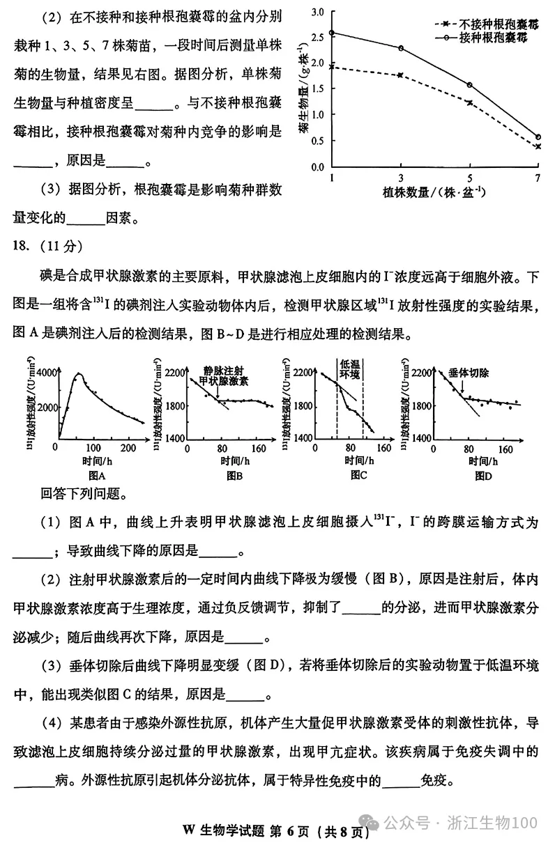 2026年安徽高考生物真题试卷-第6张图片-四季读书网