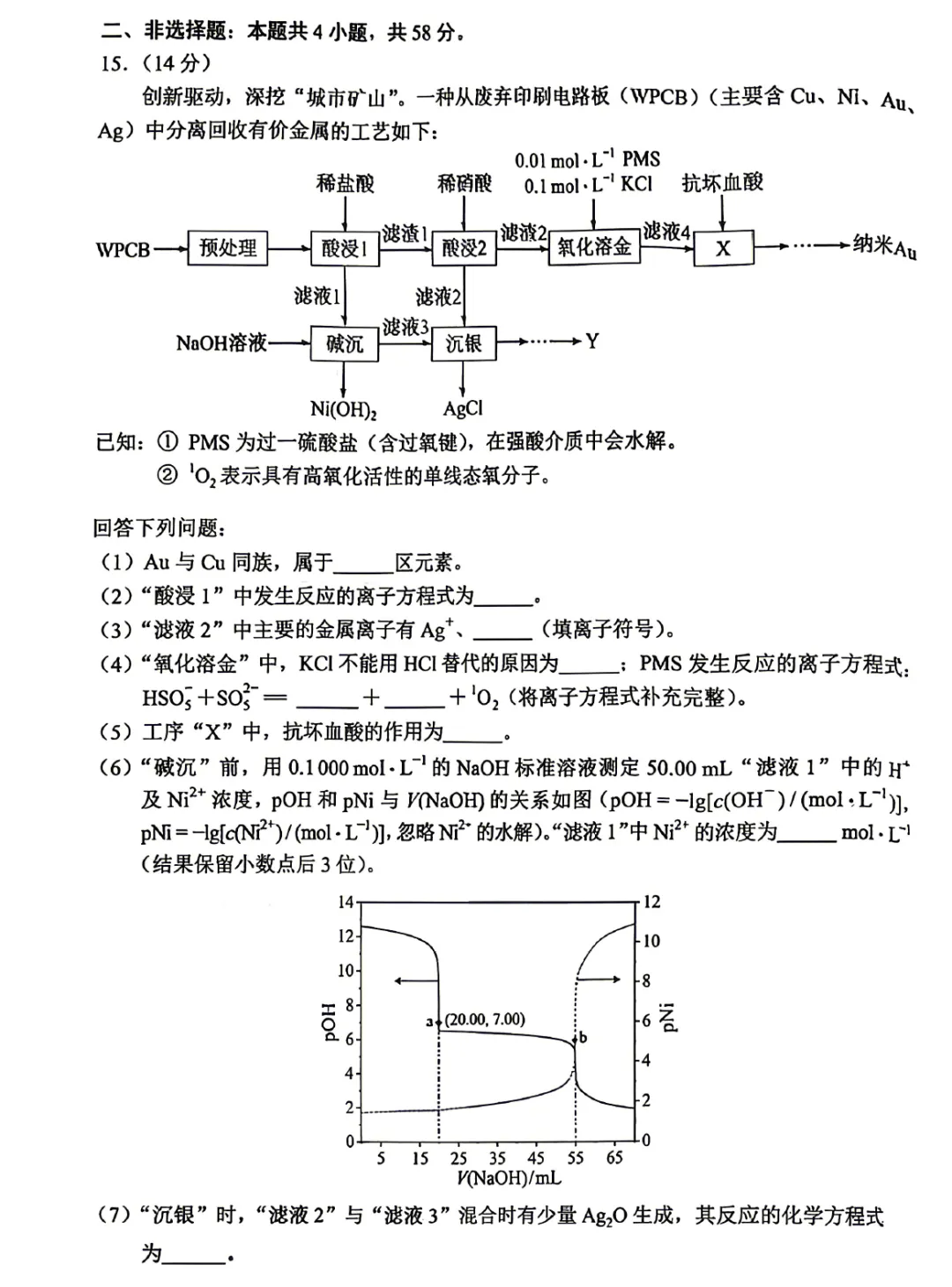 2026年高考真题系列云南化学试卷+答案word-第11张图片-四季读书网 2026年高考真题系列云南化学试卷+答案word-第11张图片-四季读书网