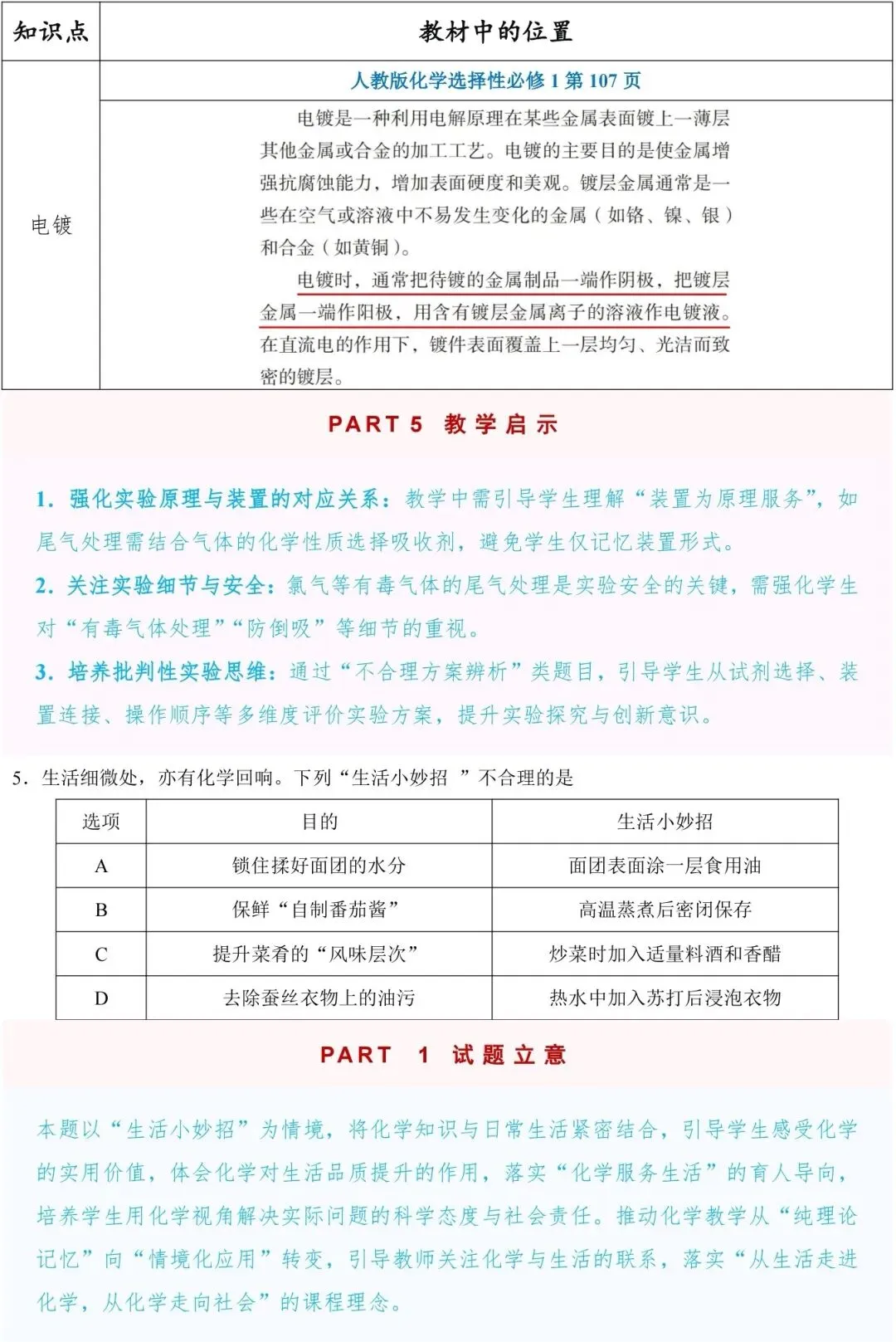 辽宁省2026年高考化学真题选择题1—8解析和回归教材-第15张图片-四季读书网