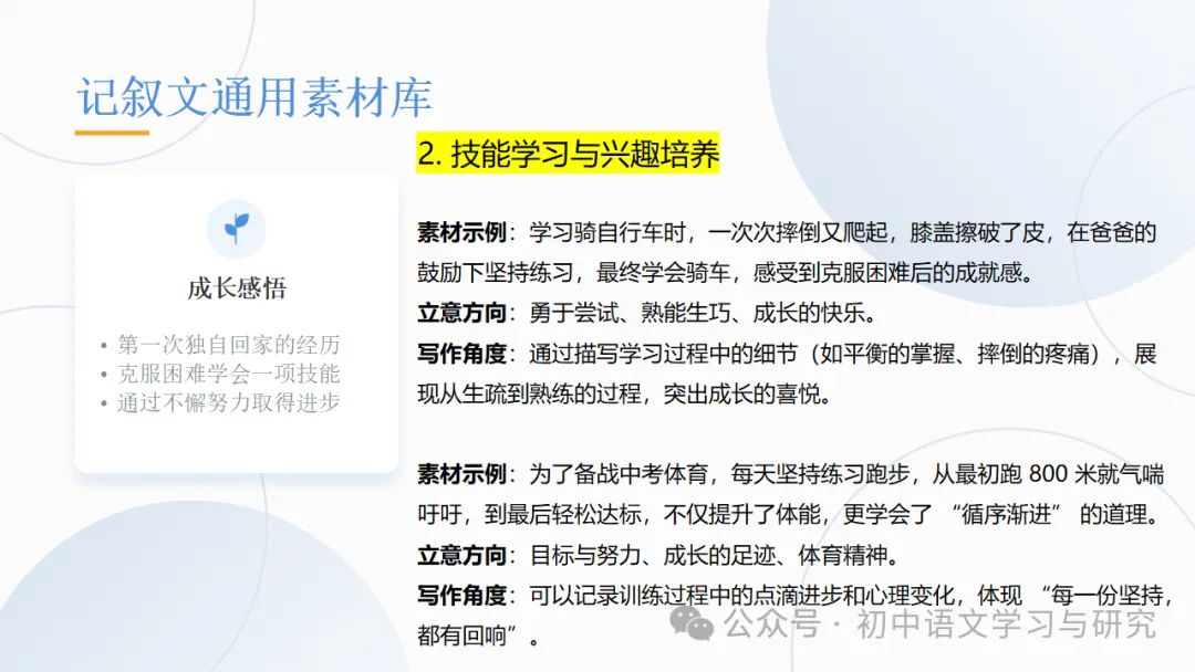 2026年中考语文考前冲刺:中考作文三大类综合复习 ppt-第12张图片-四季读书网 2026年中考语文考前冲刺:中考作文三大类综合复习 ppt-第12张图片-四季读书网