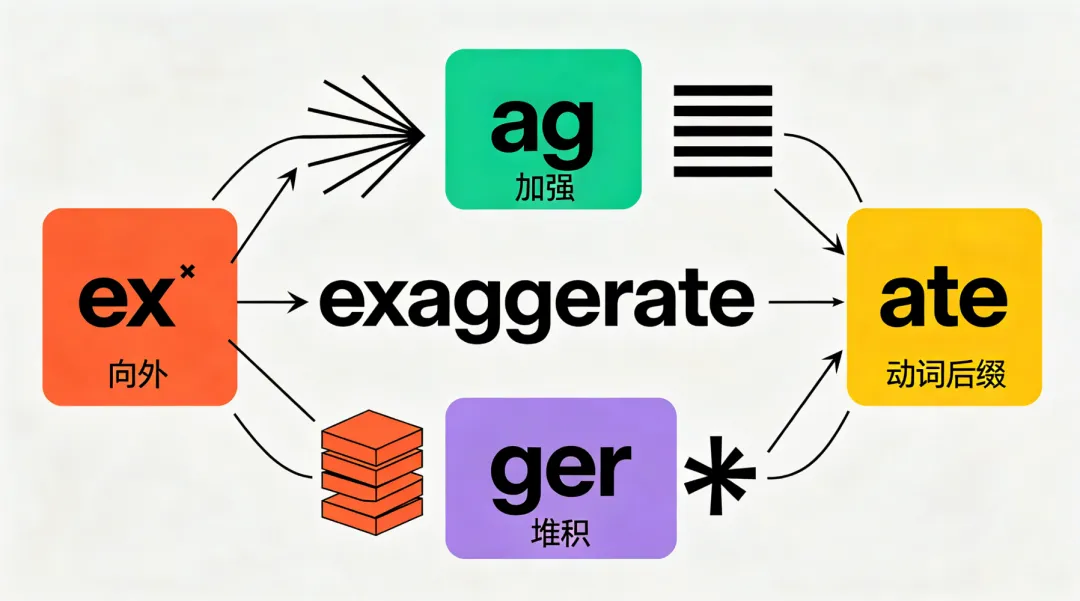 死磕考研难词 exaggerate!词根拆解一次性吃透真题考点-第2张图片-四季读书网 死磕考研难词 exaggerate!词根拆解一次性吃透真题考点-第2张图片-四季读书网