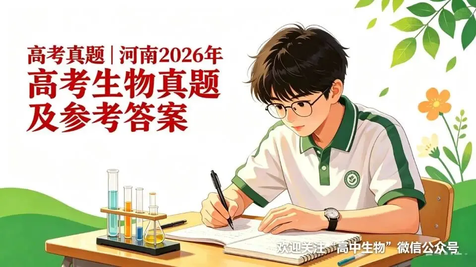 高考真题丨河南2026年高考生物真题参考答案及备考策略-第1张图片-四季读书网 高考真题丨河南2026年高考生物真题参考答案及备考策略-第1张图片-四季读书网