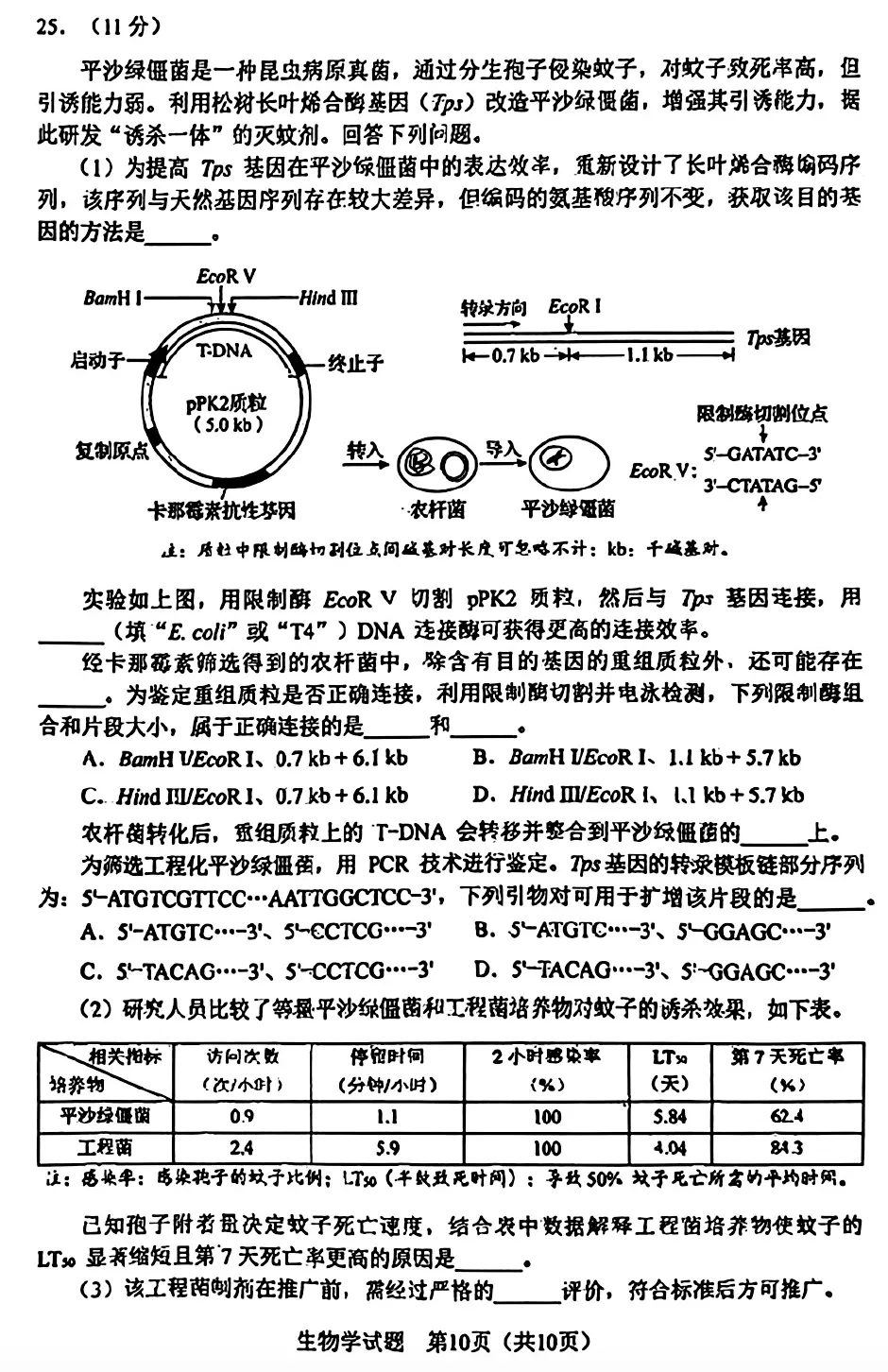 【真题】2026年黑吉辽蒙普通高中学业水平选择性考试生物学试题-第10张图片-四季读书网