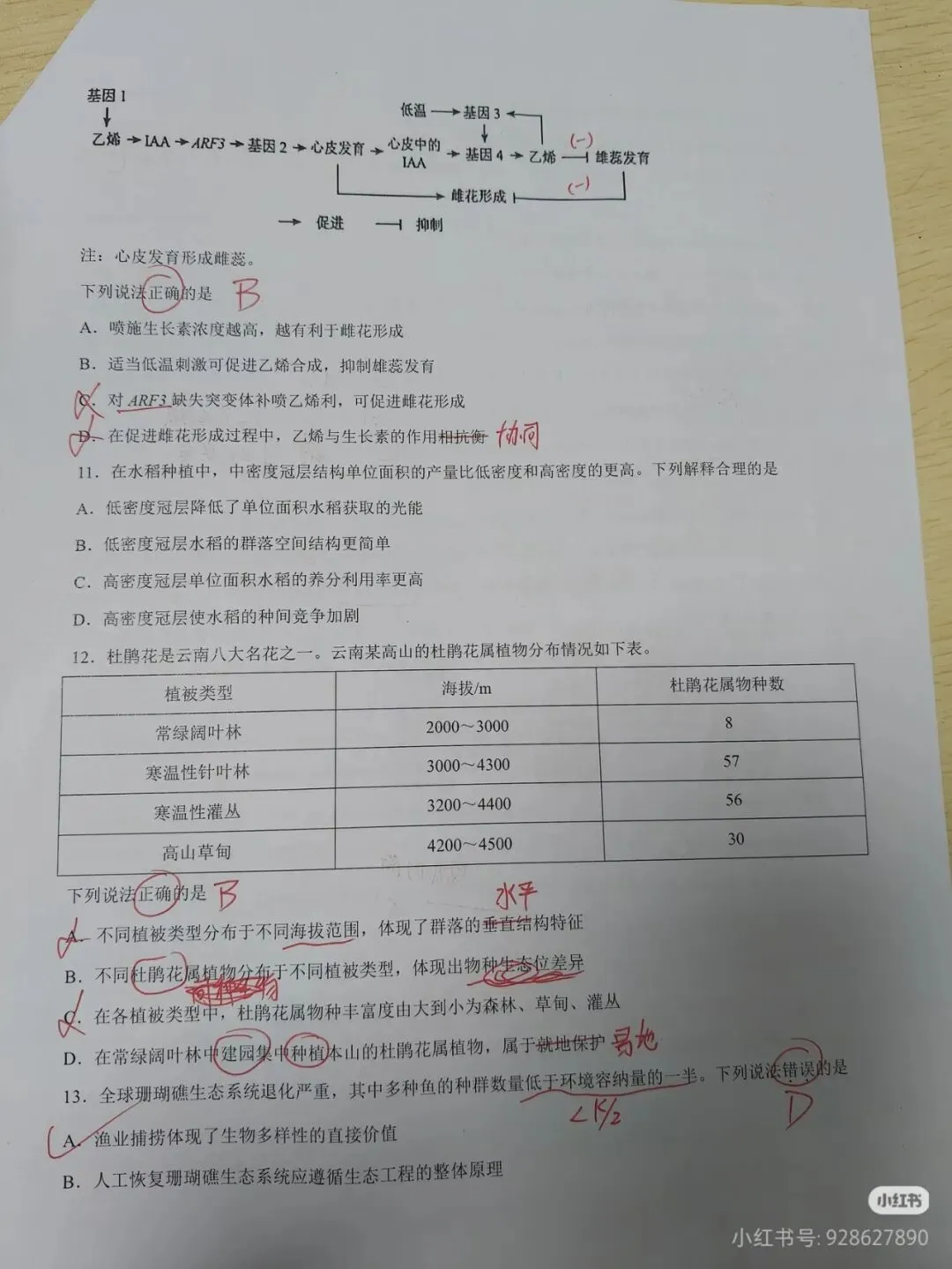 云南2026年高考“生物”试卷及答案参考(更新)!-第2张图片-四季读书网