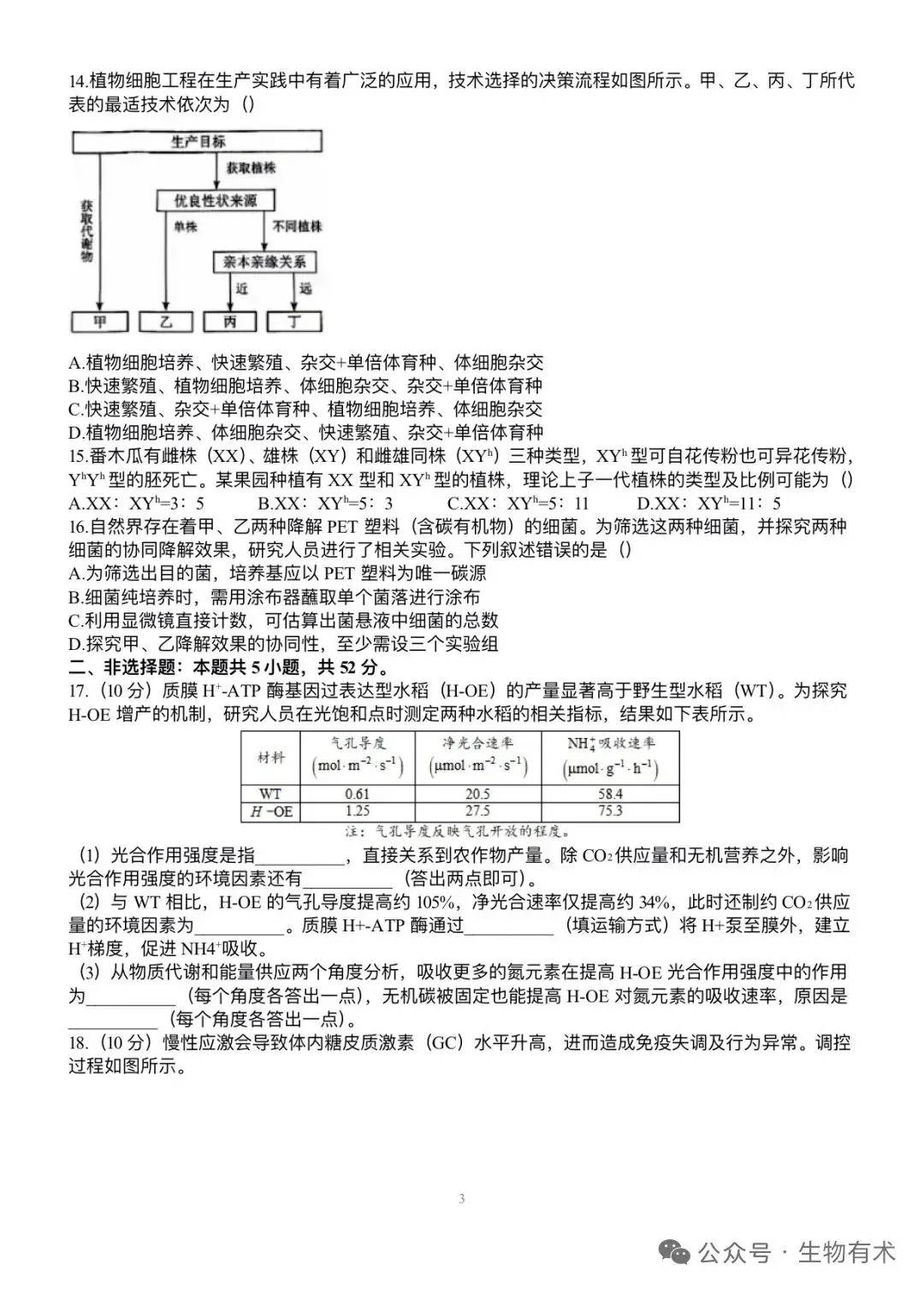 真题速递丨2026年河南省高考生物试题-第3张图片-四季读书网