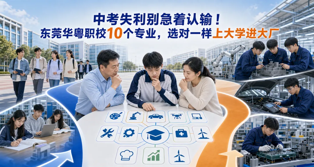 中考失利别急着认输!东莞华粤职校10个专业,选对一样上大学进大厂-第1张图片-四季读书网 中考失利别急着认输!东莞华粤职校10个专业,选对一样上大学进大厂-第1张图片-四季读书网