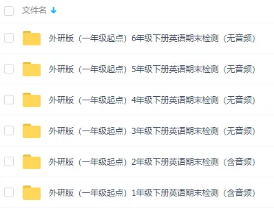 外研一起点1-6年级(下)期末试卷 | 可下载-第1张图片-四季读书网 外研一起点1-6年级(下)期末试卷 | 可下载-第1张图片-四季读书网