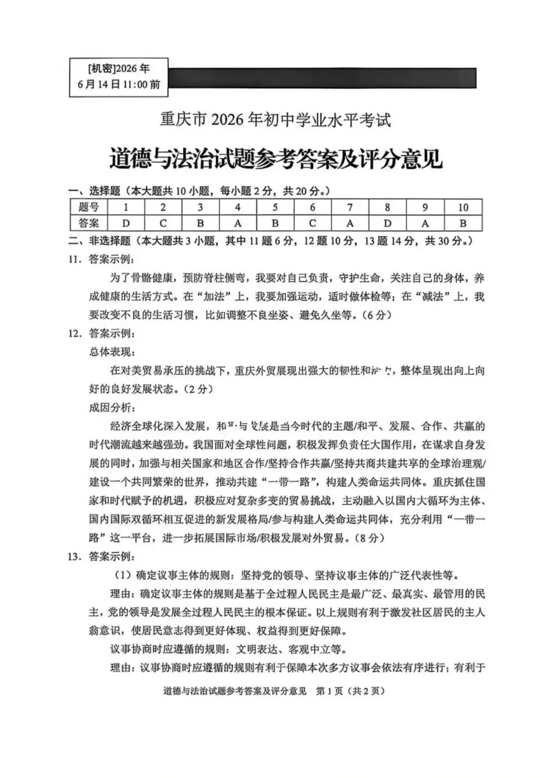 2026重庆中考道法试卷(含官方答案)-第8张图片-四季读书网 2026重庆中考道法试卷(含官方答案)-第8张图片-四季读书网