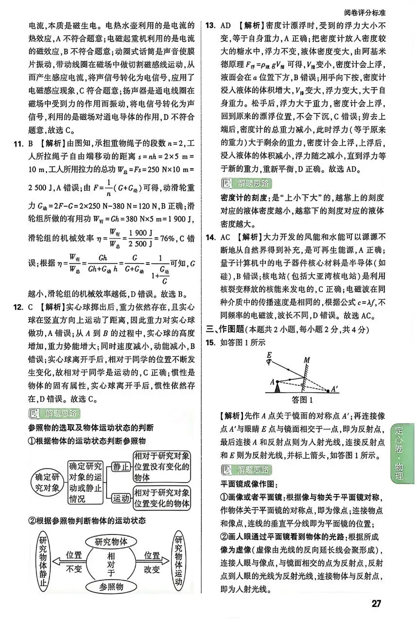 【中考物理】2026河南中考物理定心卷(含答案解析)-第8张图片-四季读书网