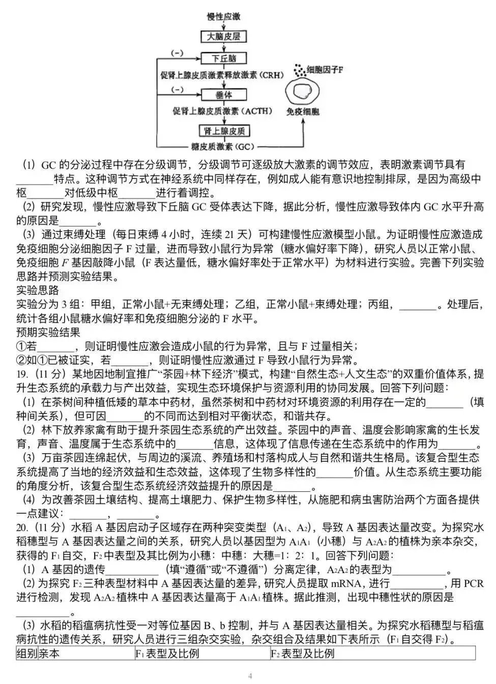 【高考真题】2026年高考生物学试题(河南卷)-第4张图片-四季读书网