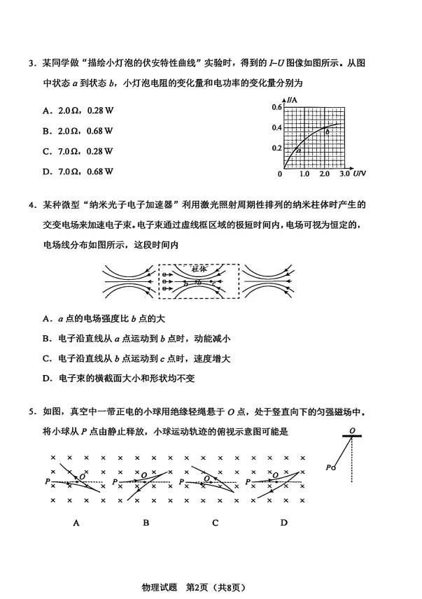 2026黑吉辽高考真题——物理-第2张图片-四季读书网