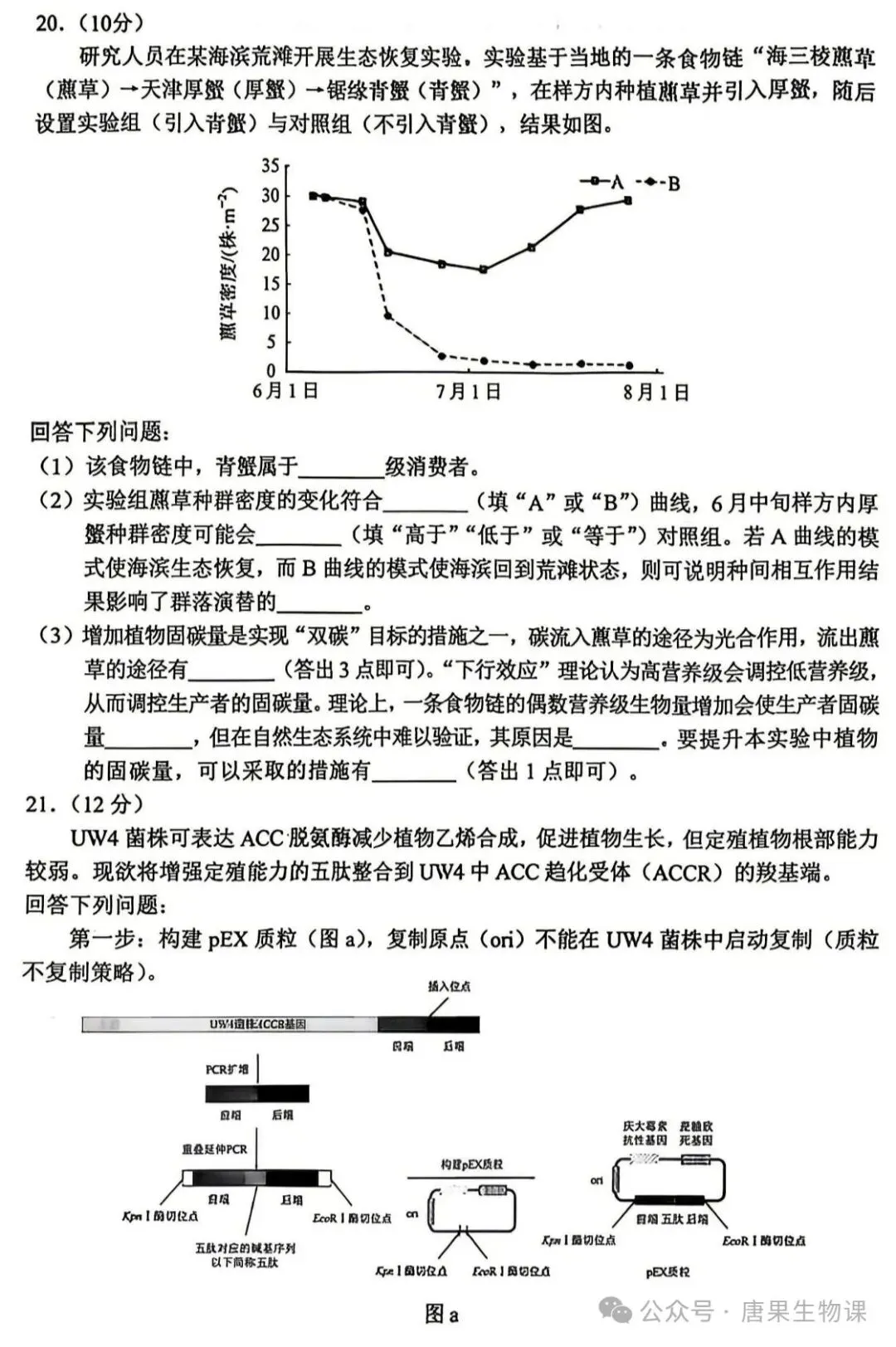高考真题| 2026年高考生物学试题(云南卷)-第11张图片-四季读书网 高考真题| 2026年高考生物学试题(云南卷)-第11张图片-四季读书网