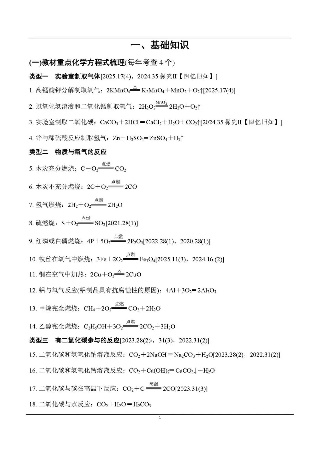 2026年中考化学知识点梳理总结-第1张图片-四季读书网
