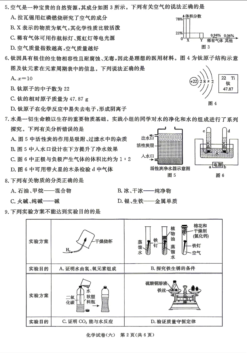 中考化学 | 2026河北省中考预测模拟考试六含答案-第4张图片-四季读书网 中考化学 | 2026河北省中考预测模拟考试六含答案-第4张图片-四季读书网