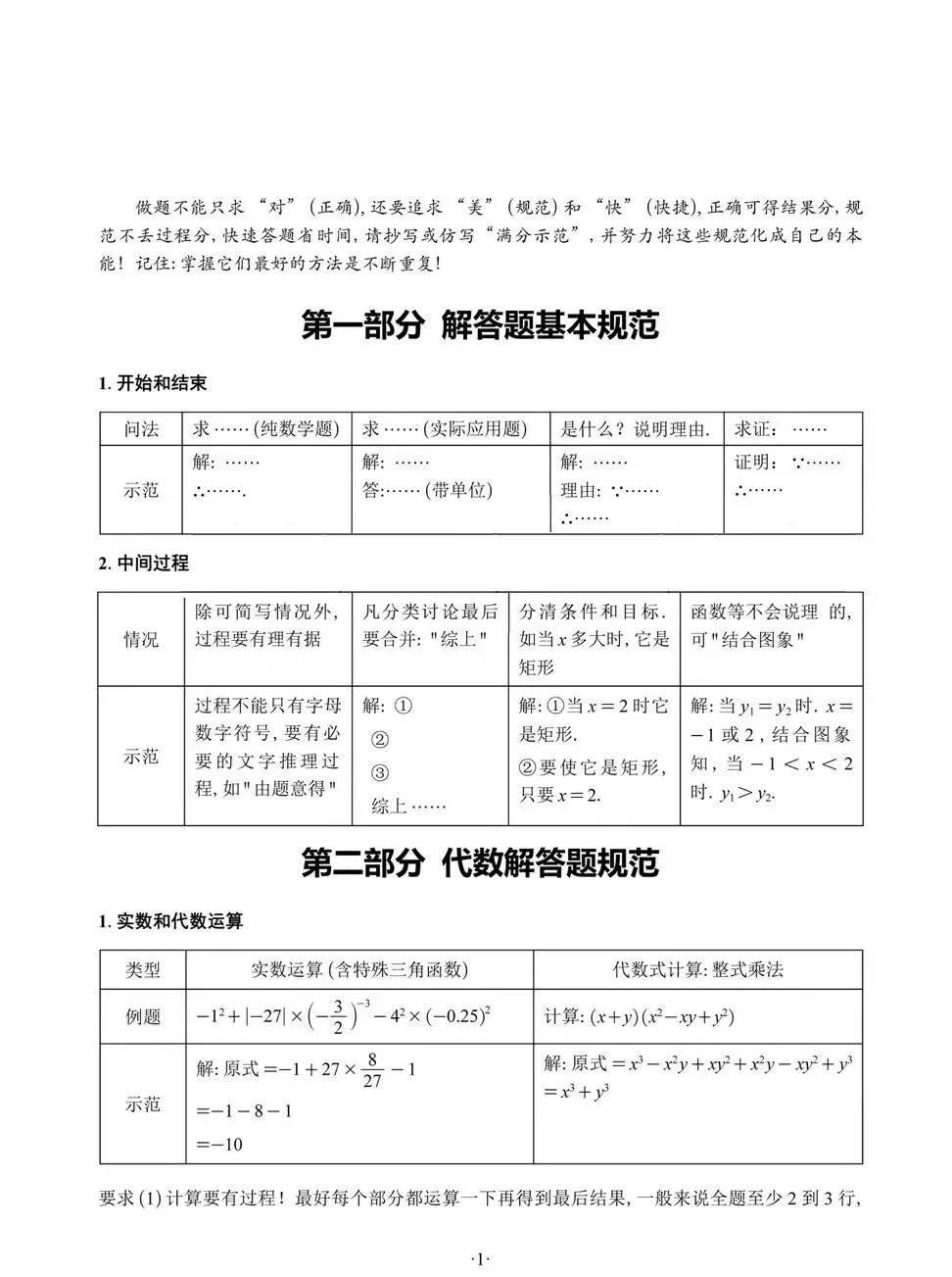 【考前注意】中考数学答题规范-第4张图片-四季读书网 【考前注意】中考数学答题规范-第4张图片-四季读书网