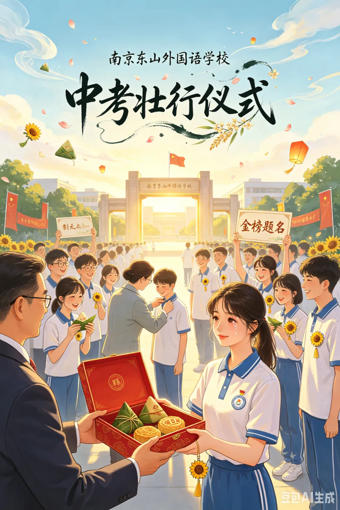 中考壮行仪式|挥毫中考,落笔生花!热血出征,实力出“粽”!-第1张图片-四季读书网