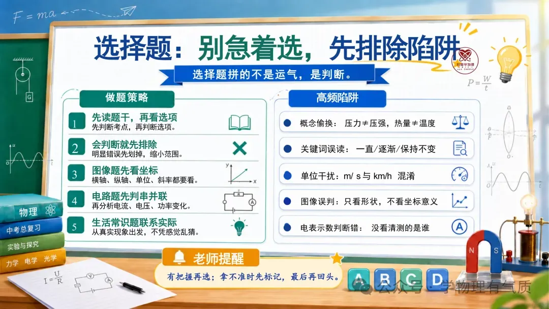 【中考物理】2026 中考物理冲刺指南:易错点・AI 答疑・考前叮嘱-第6张图片-四季读书网 【中考物理】2026 中考物理冲刺指南:易错点・AI 答疑・考前叮嘱-第6张图片-四季读书网
