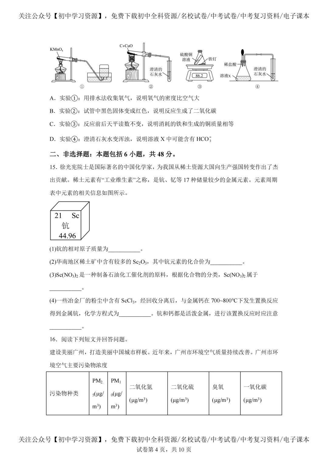 2025年广州市中考化学真题试卷(含答案)-第6张图片-四季读书网 2025年广州市中考化学真题试卷(含答案)-第6张图片-四季读书网