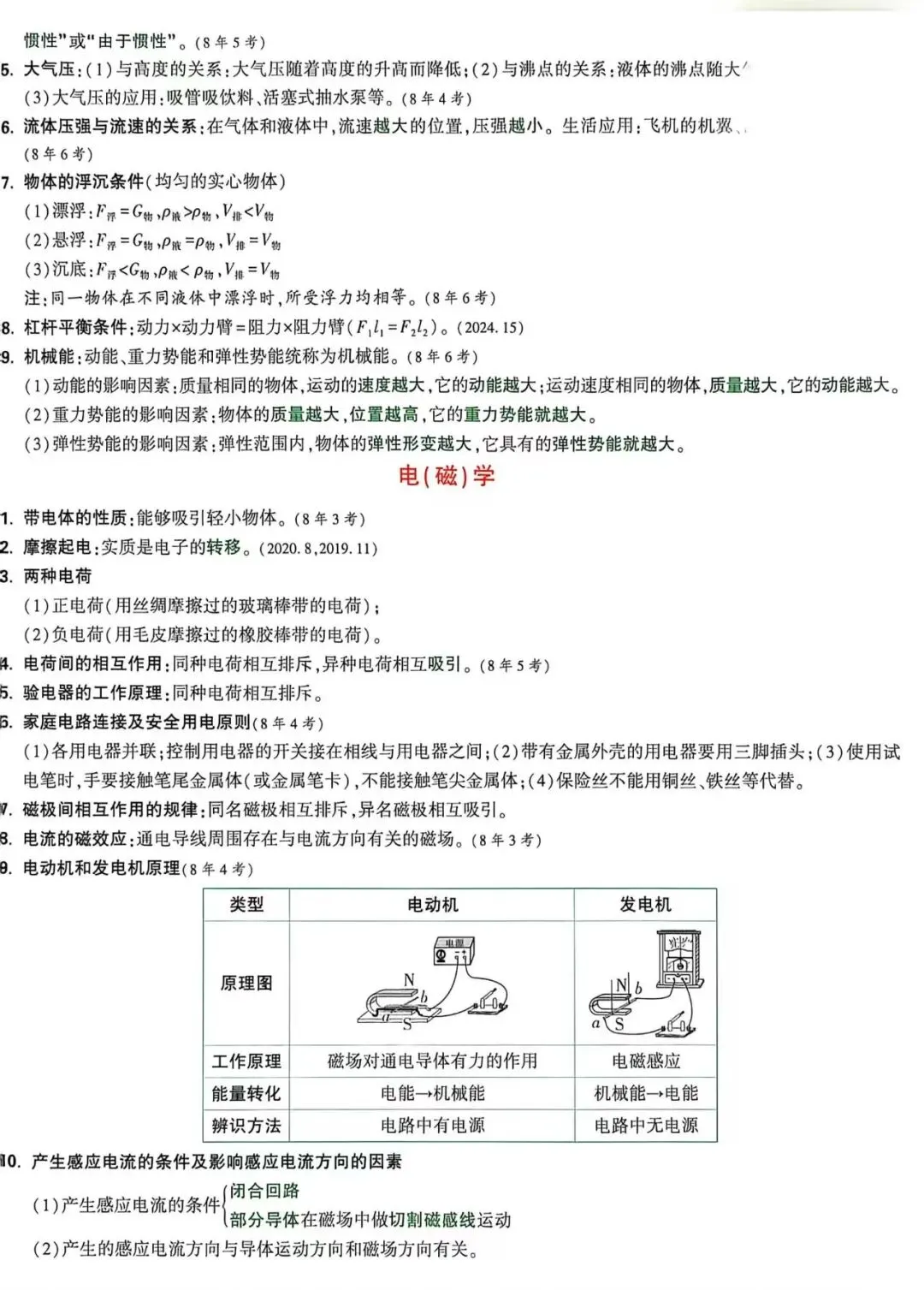 中考物理——物理提分手册与物理必考公式-第4张图片-四季读书网