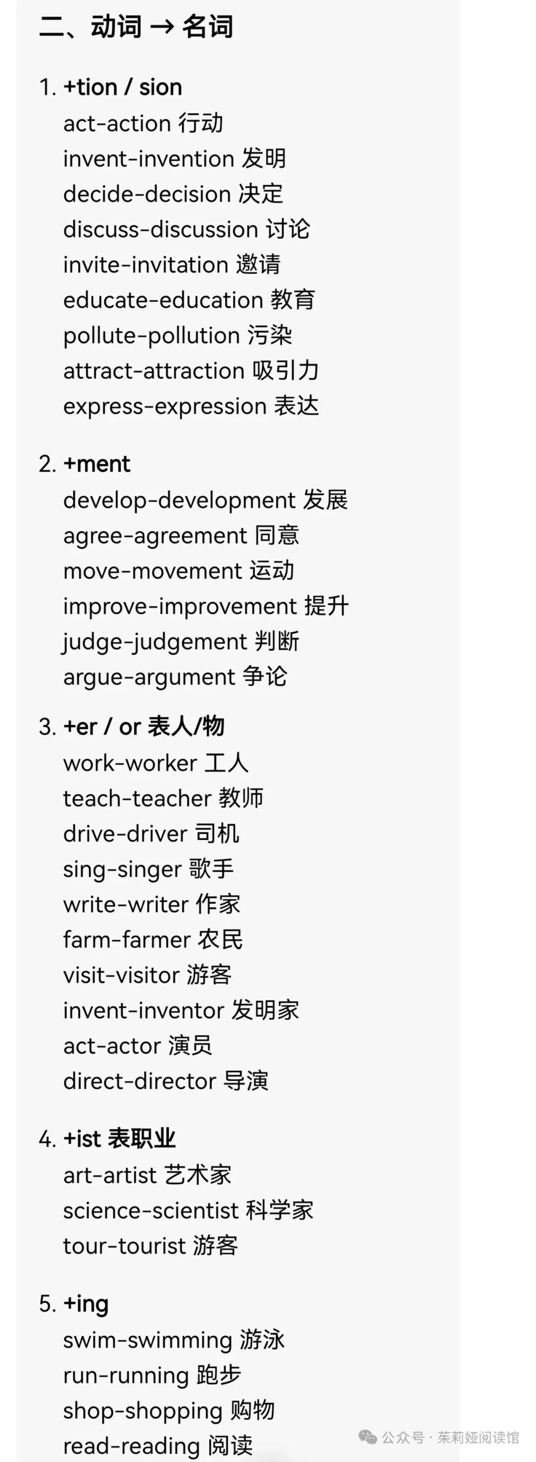 中考英语最常见词性转换-第2张图片-四季读书网 中考英语最常见词性转换-第2张图片-四季读书网