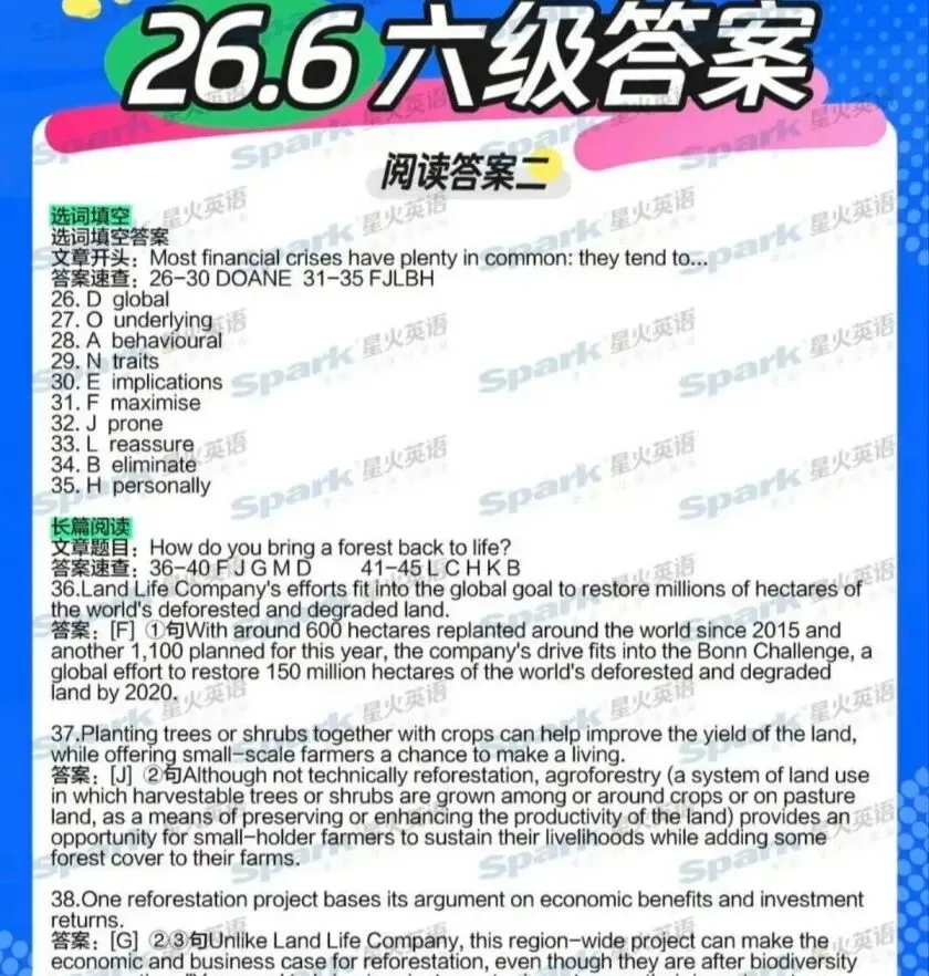 2026年6月英语六级 第一二三套真题+答案解析 完整版-第2张图片-四季读书网 2026年6月英语六级 第一二三套真题+答案解析 完整版-第2张图片-四季读书网