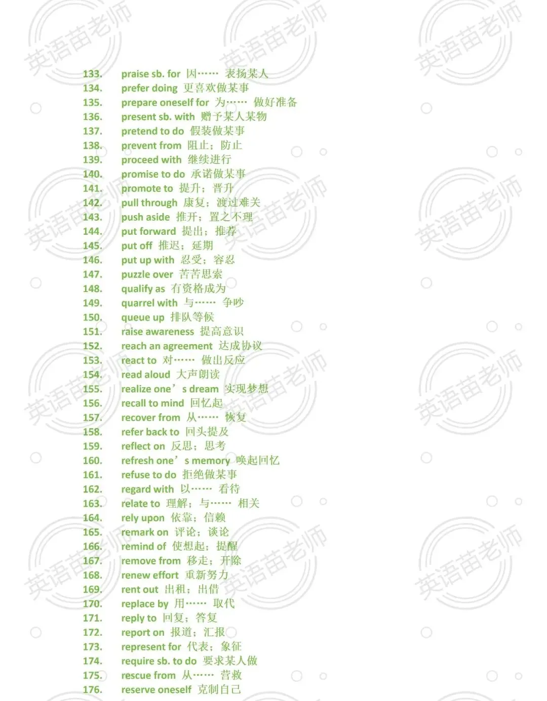 中考英语:完形+阅读适用高频短语 - 动词固定搭配【提分必备】-第4张图片-四季读书网
