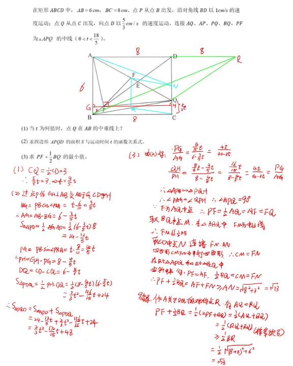 2026青岛中考数学压轴——矩形动点最值-第1张图片-四季读书网 2026青岛中考数学压轴——矩形动点最值-第1张图片-四季读书网