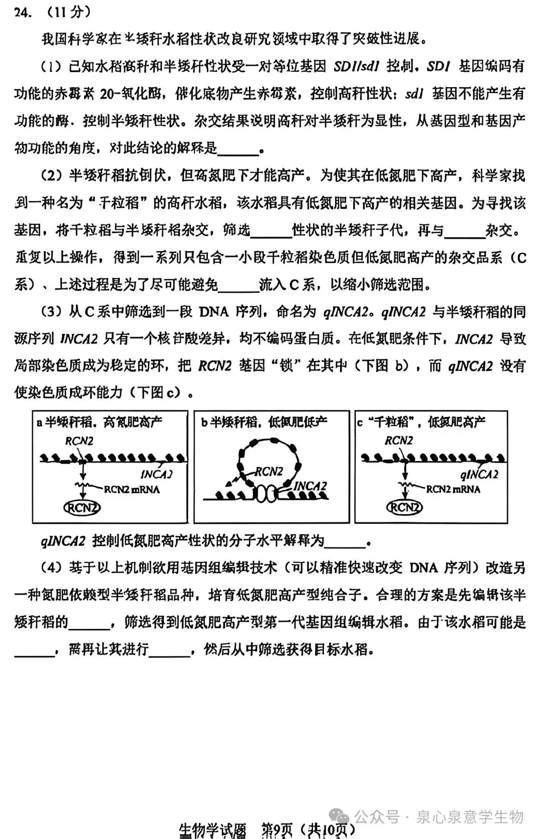 【高考真题】2026年高考黑吉辽蒙卷生物学试题-第9张图片-四季读书网