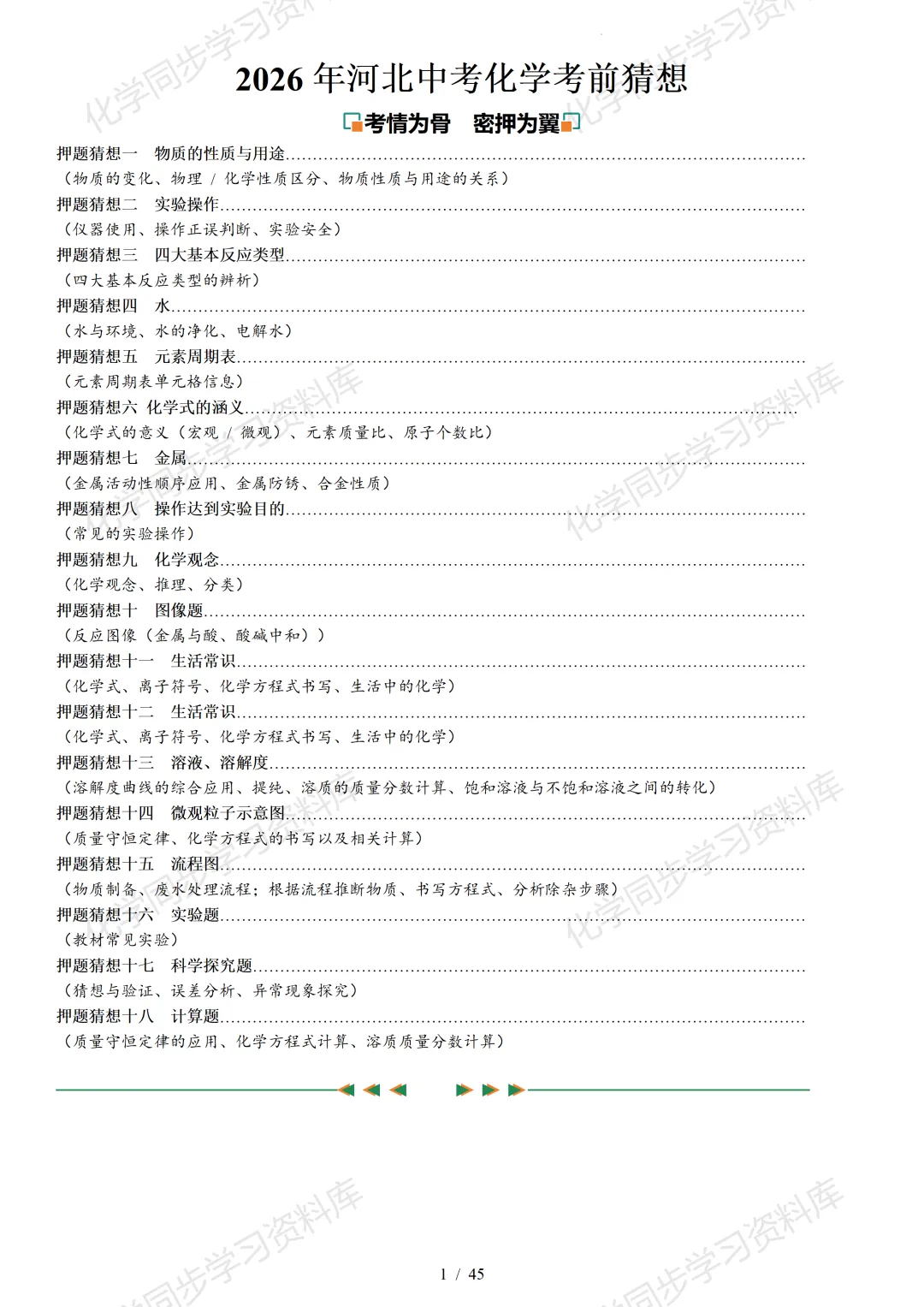 中考倒计时5天|考前化学猜想卷 · 最后一练,请查收!-第2张图片-四季读书网