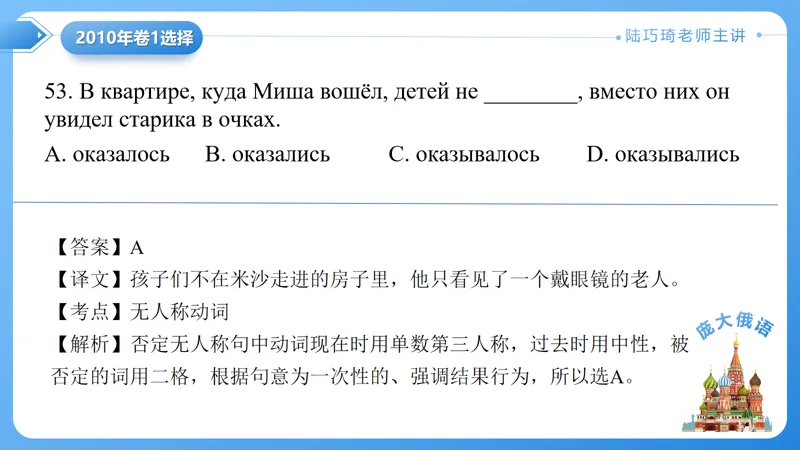 真题课件系列2010(1)语法选择题解析-第18张图片-四季读书网