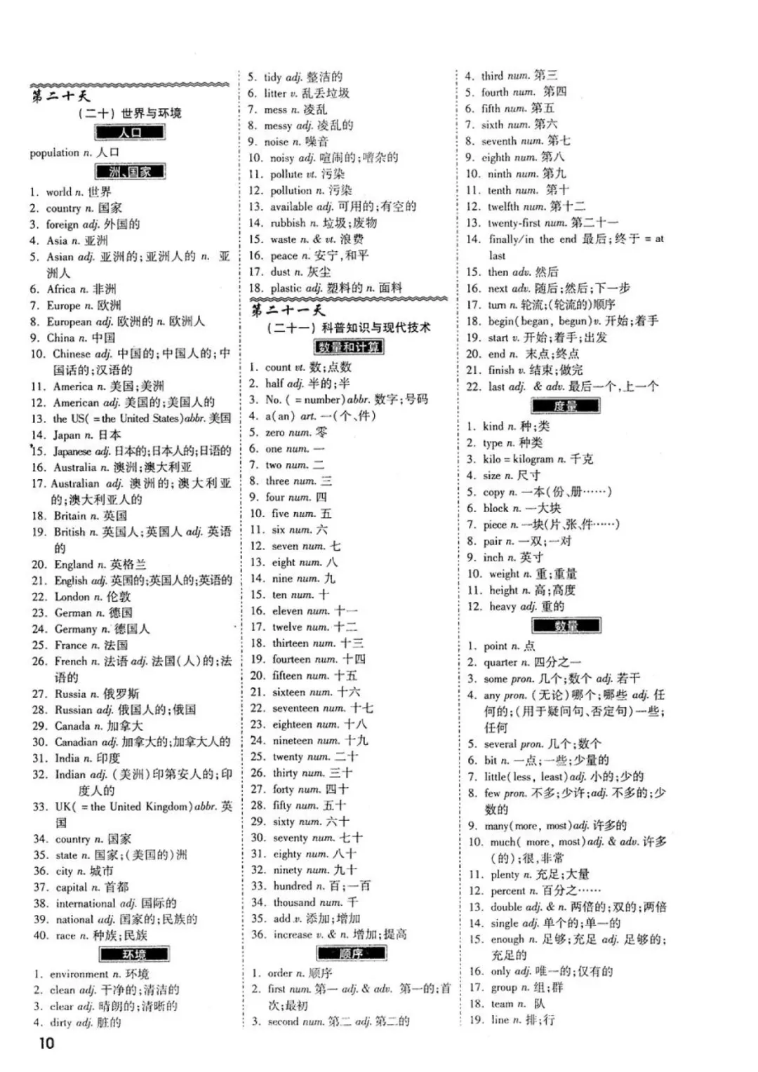 28天分类速记中考英语1600词-第10张图片-四季读书网 28天分类速记中考英语1600词-第10张图片-四季读书网