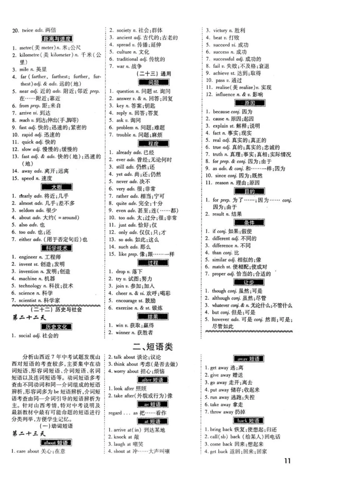 28天分类速记中考英语1600词-第11张图片-四季读书网 28天分类速记中考英语1600词-第11张图片-四季读书网