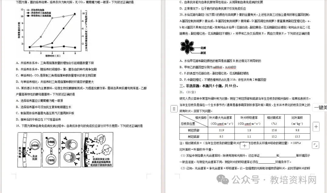 2026年辽宁省高考真题语、数、英、物、化、生试卷(适用黑龙江、吉林、内蒙古)-第34张图片-四季读书网
