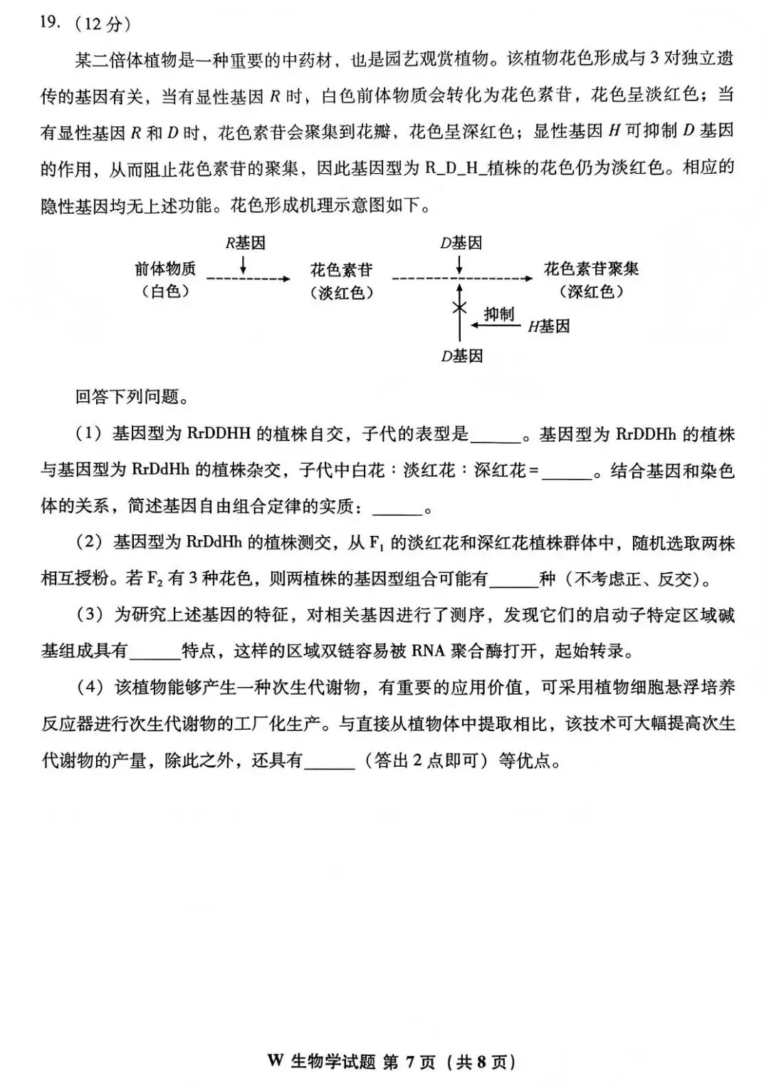 2026年高考生物学真题-安徽卷-第7张图片-四季读书网 2026年高考生物学真题-安徽卷-第7张图片-四季读书网