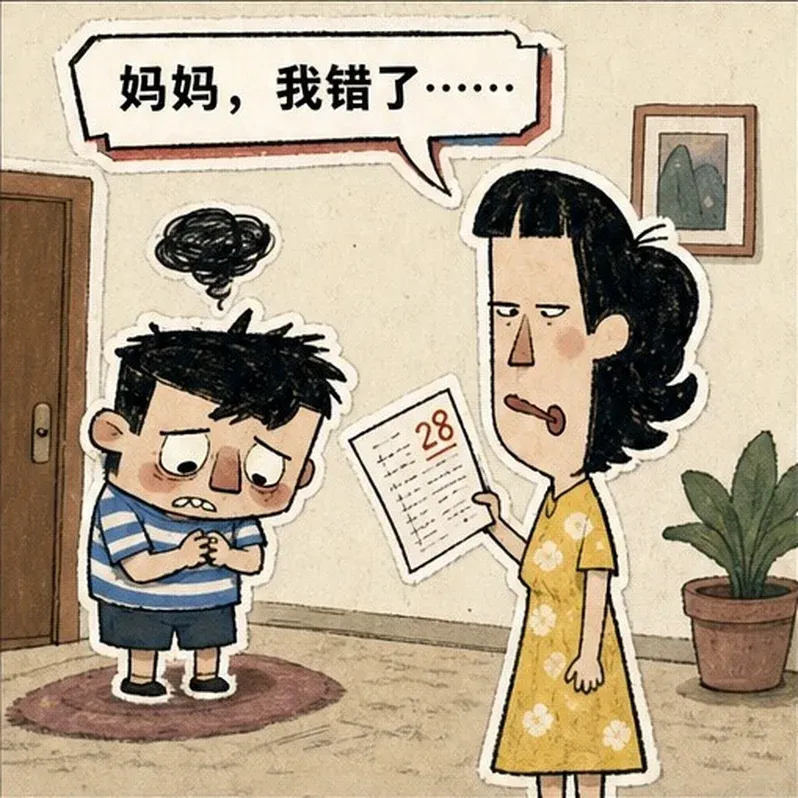 逗趣每一天:儿子藏了1张试卷,妈妈翻出来后没骂他,反而问爸爸:你当年藏的7张,是不是也该一起交代了?-第3张图片-四季读书网