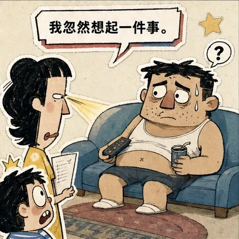 逗趣每一天:儿子藏了1张试卷,妈妈翻出来后没骂他,反而问爸爸:你当年藏的7张,是不是也该一起交代了?-第4张图片-四季读书网
