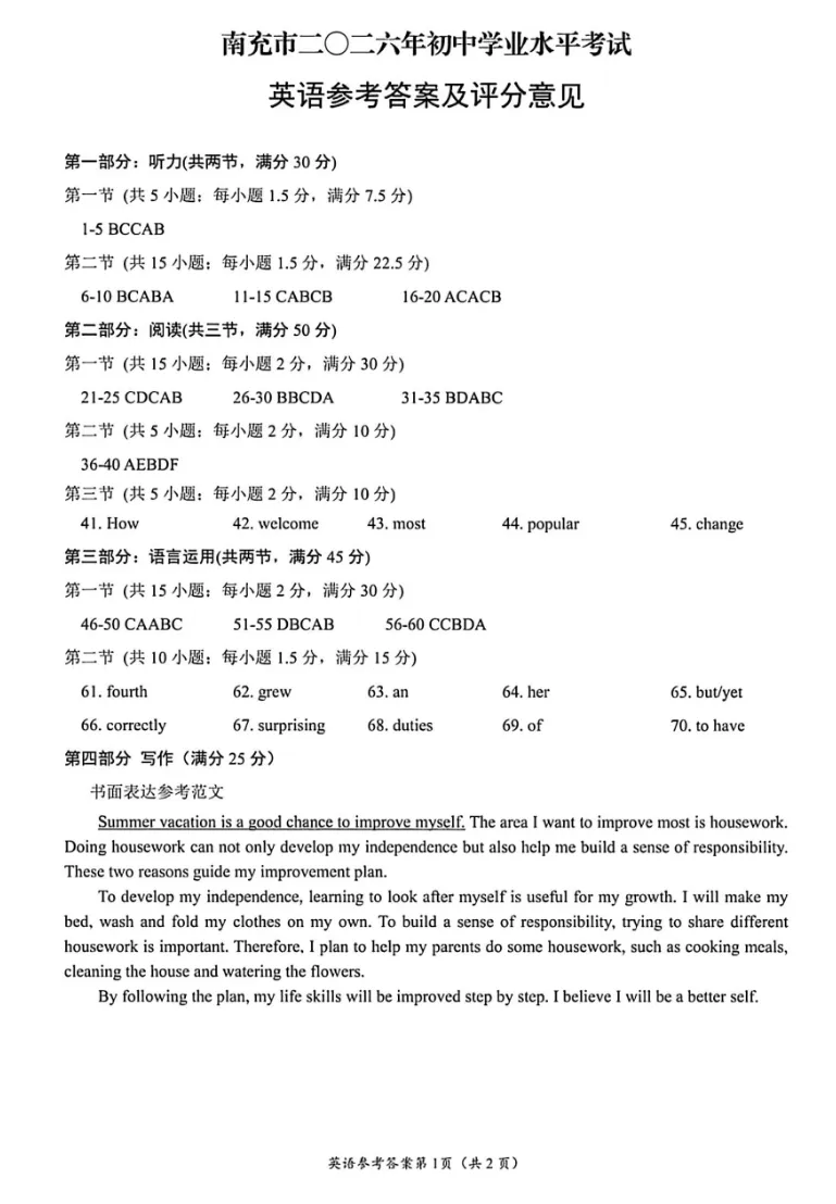 全科!2026年南充市中考【全9科】真题试卷和标准答案可下载电子版-第9张图片-四季读书网 全科!2026年南充市中考【全9科】真题试卷和标准答案可下载电子版-第9张图片-四季读书网