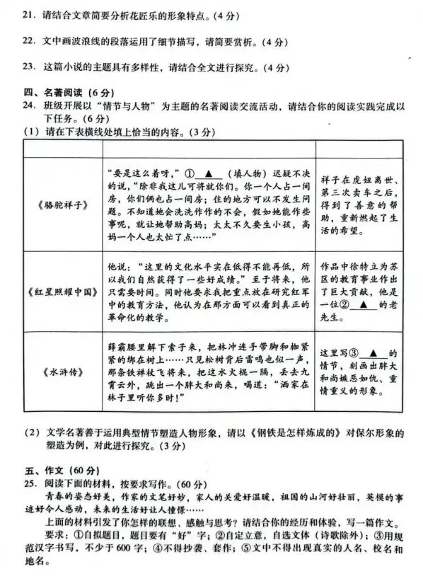 2026年四川泸州中考全科真题试卷+参考答案解析 | PDF下载版-第9张图片-四季读书网 2026年四川泸州中考全科真题试卷+参考答案解析 | PDF下载版-第9张图片-四季读书网